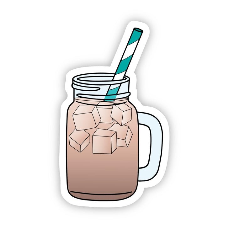 Iced Coffee Aesthetic Sticker - Jersey Border Collars