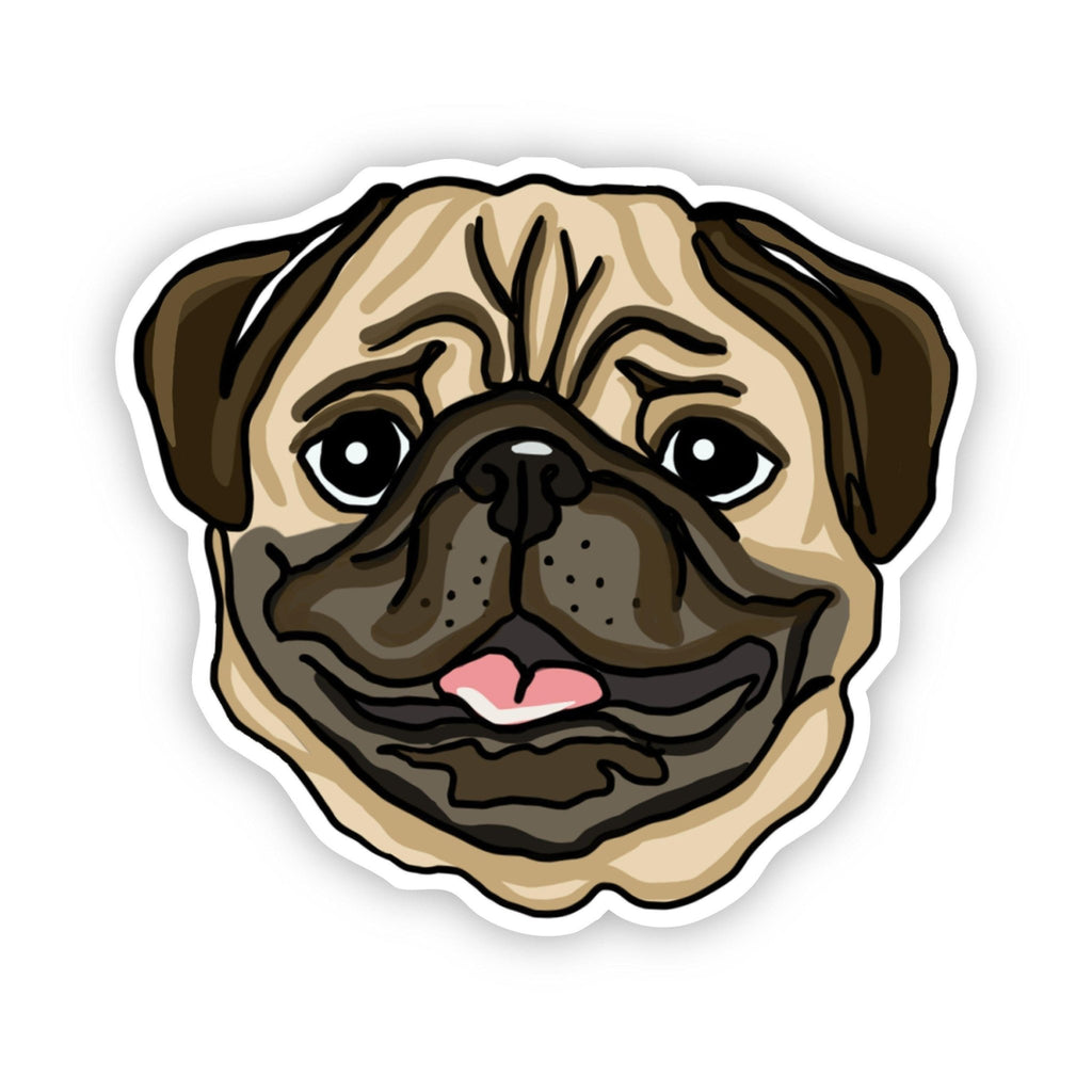 Pug Dog Sticker - Jersey Border Collars