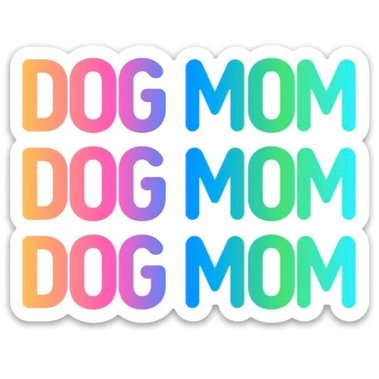 Rainbow Dog Mom Sticker - Jersey Border Collars