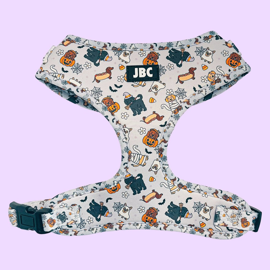 Howl - O - Weenie Adjustable Harness - Jersey Border Collars