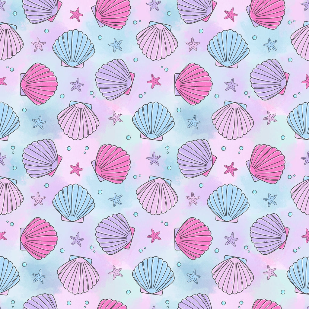 Mermaid Shells Bandana - Jersey Border Collars