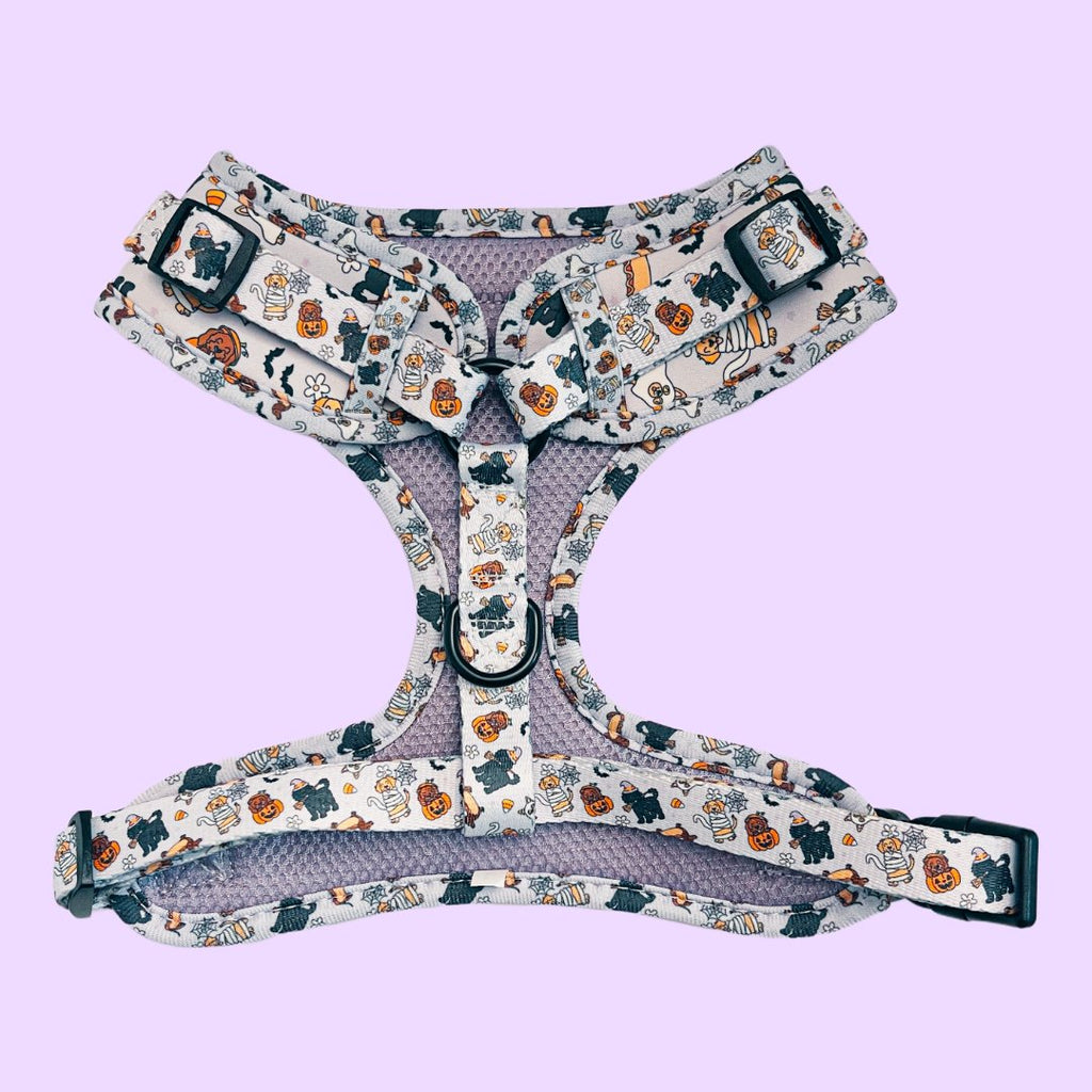 Howl - O - Weenie Adjustable Harness - Jersey Border Collars