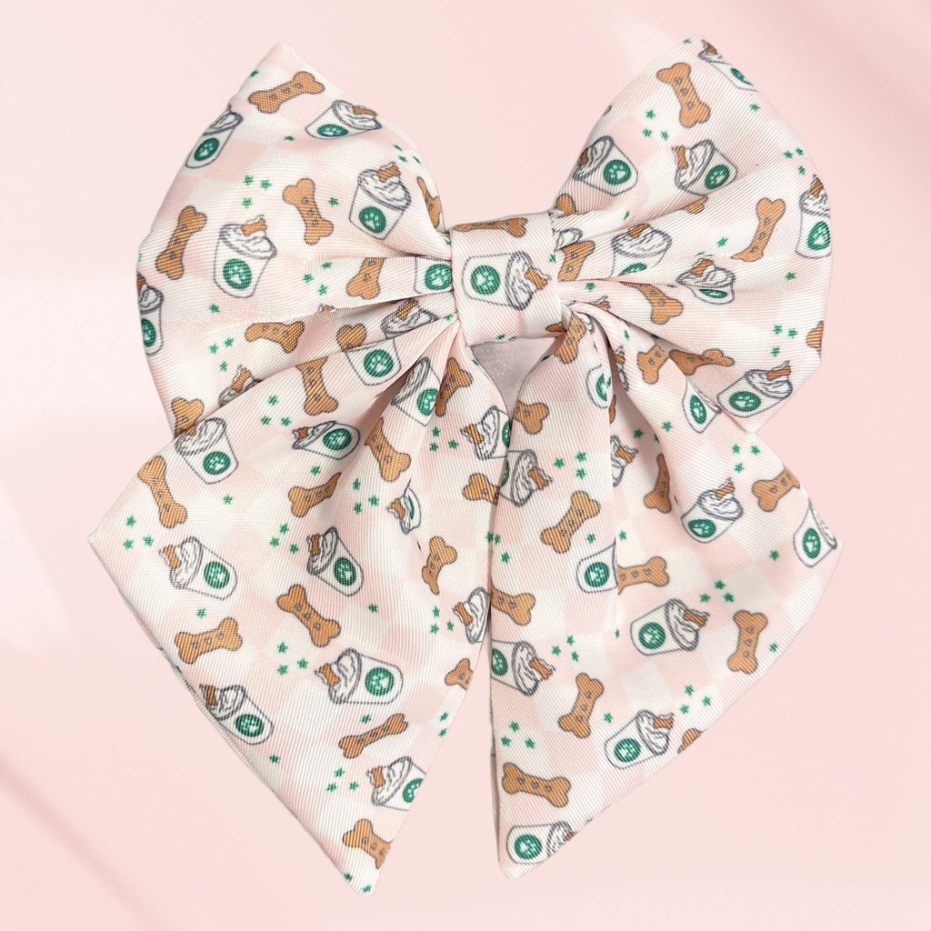 Puppuccino Please Sailor Bow Tie - Jersey Border Collars