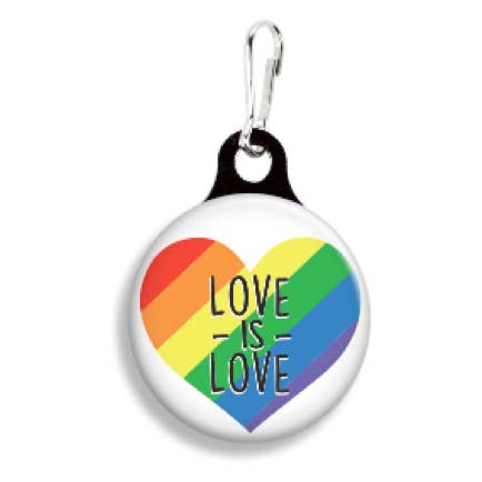 Love Is Love Pride Collar Charm - Jersey Border Collars