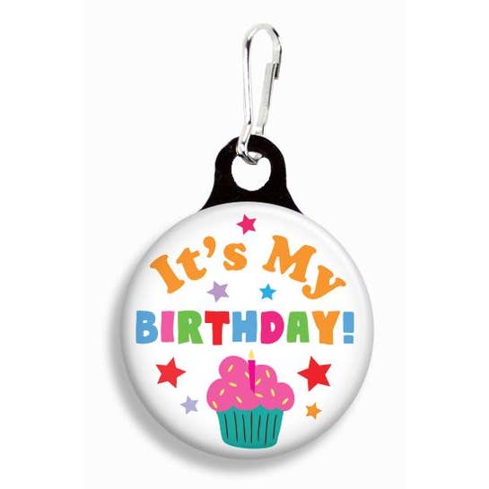 Birthday Cupcake Collar Charm - Jersey Border Collars