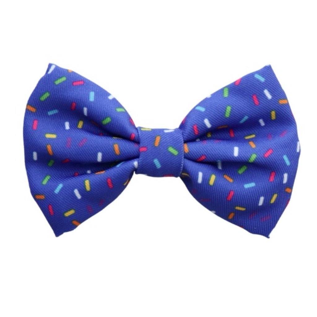 Blue Sprinkles - Dog Collar Bow Tie - Jersey Border Collars