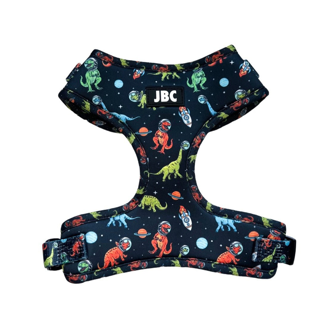 Space Dino Adjustable Harness - Jersey Border Collars