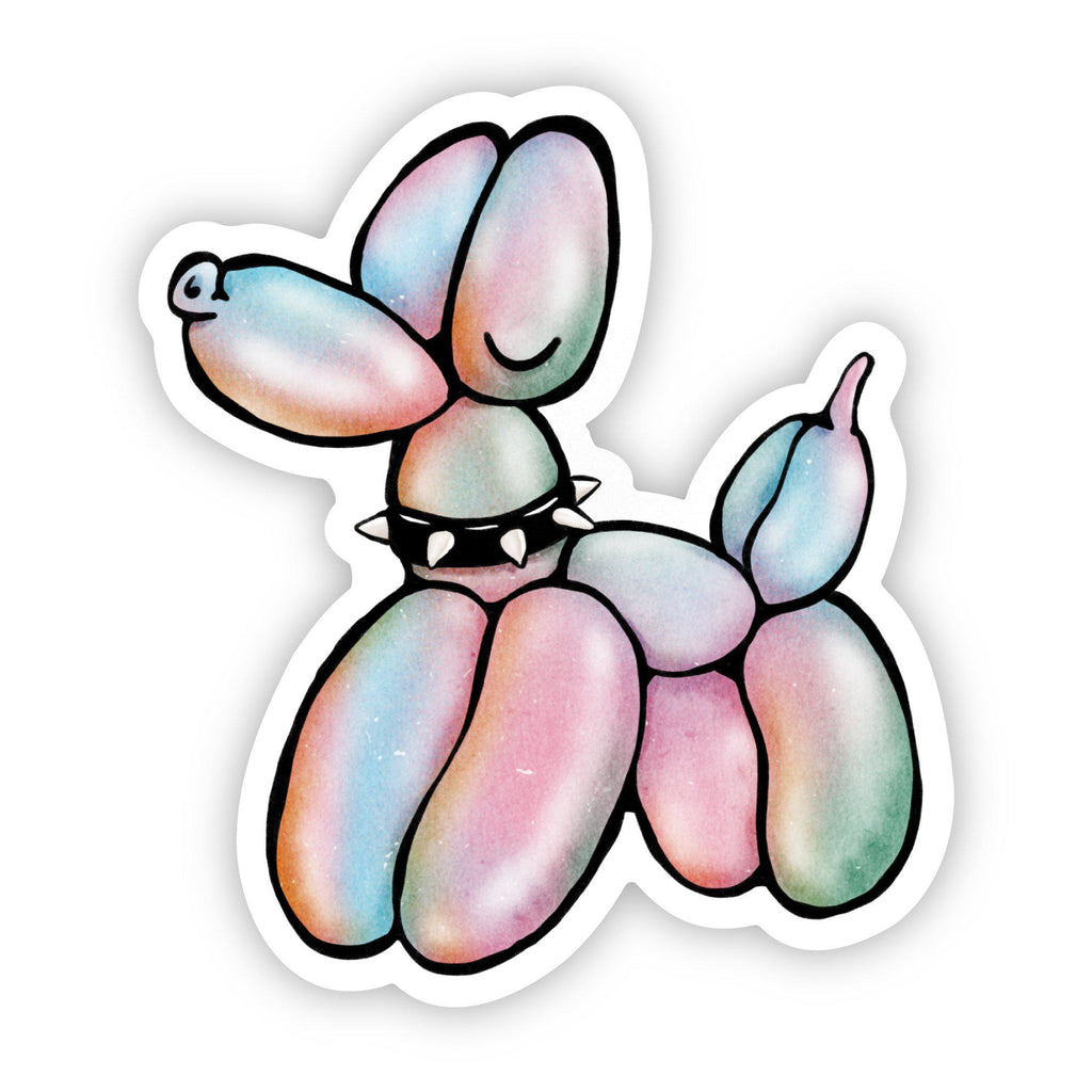 Balloon Dog Multicolor Sticker - Jersey Border Collars