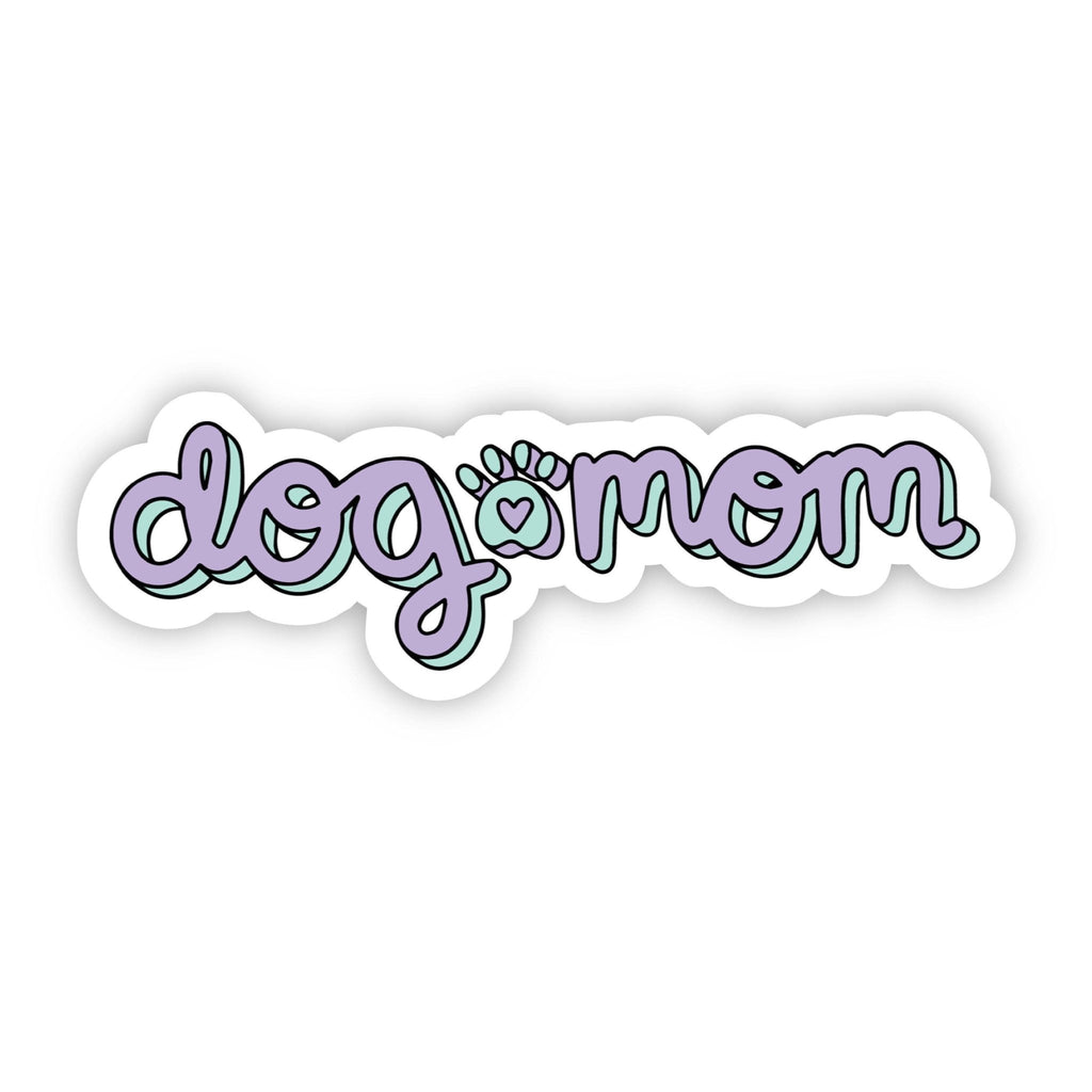 Dog Mom Purple Lettering Sticker - Jersey Border Collars