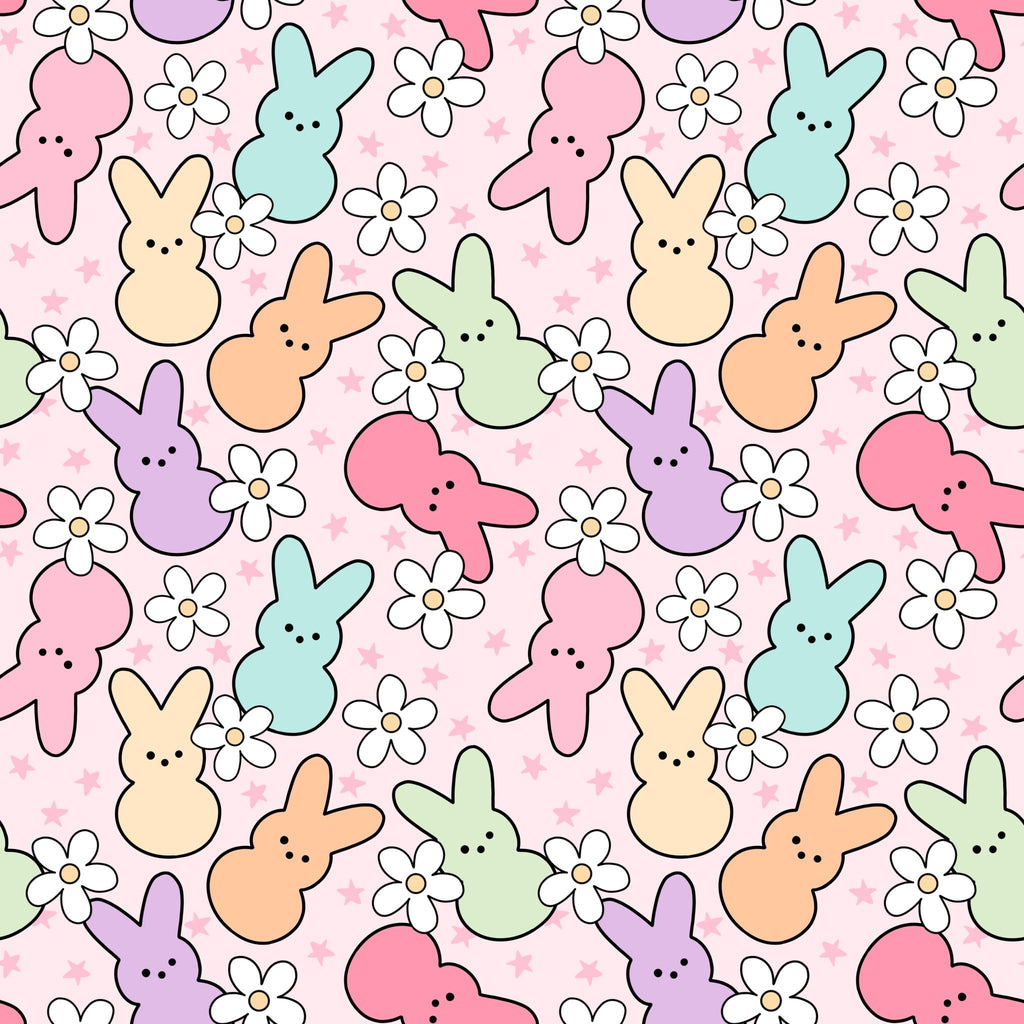 Retro Bunnies Bandana - Jersey Border Collars