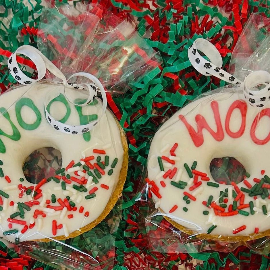 Bagged & Bowed Christmas Doggie Donuts - Jersey Border Collars