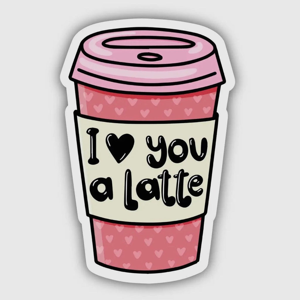 I Love You A Latte Sticker - Jersey Border Collars