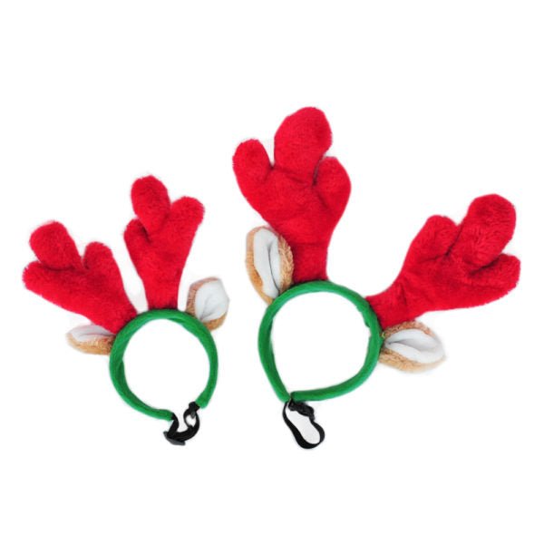 Holiday Antler Headband (2 sizes) - Jersey Border Collars