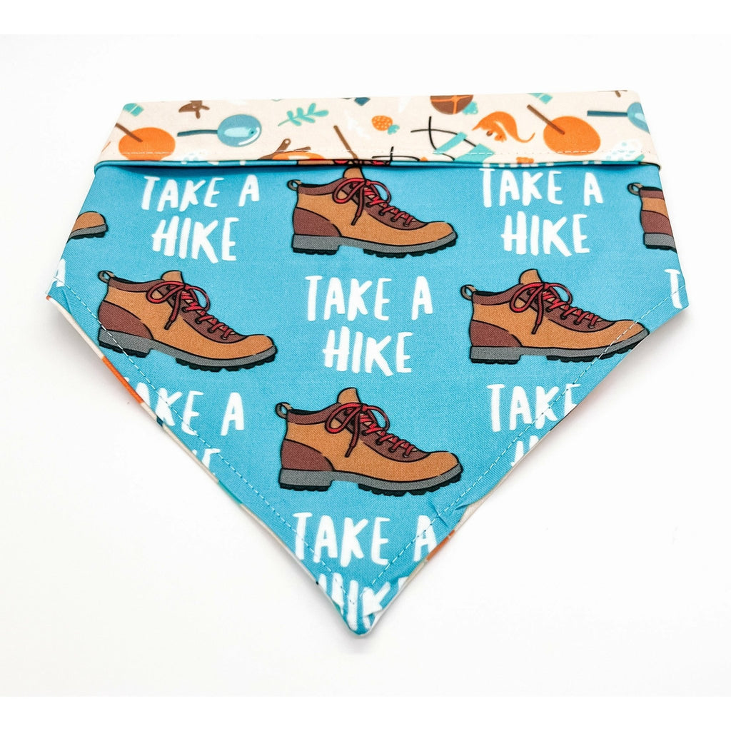 Take A Hike / Camping Bandana - Reversible - Jersey Border Collars