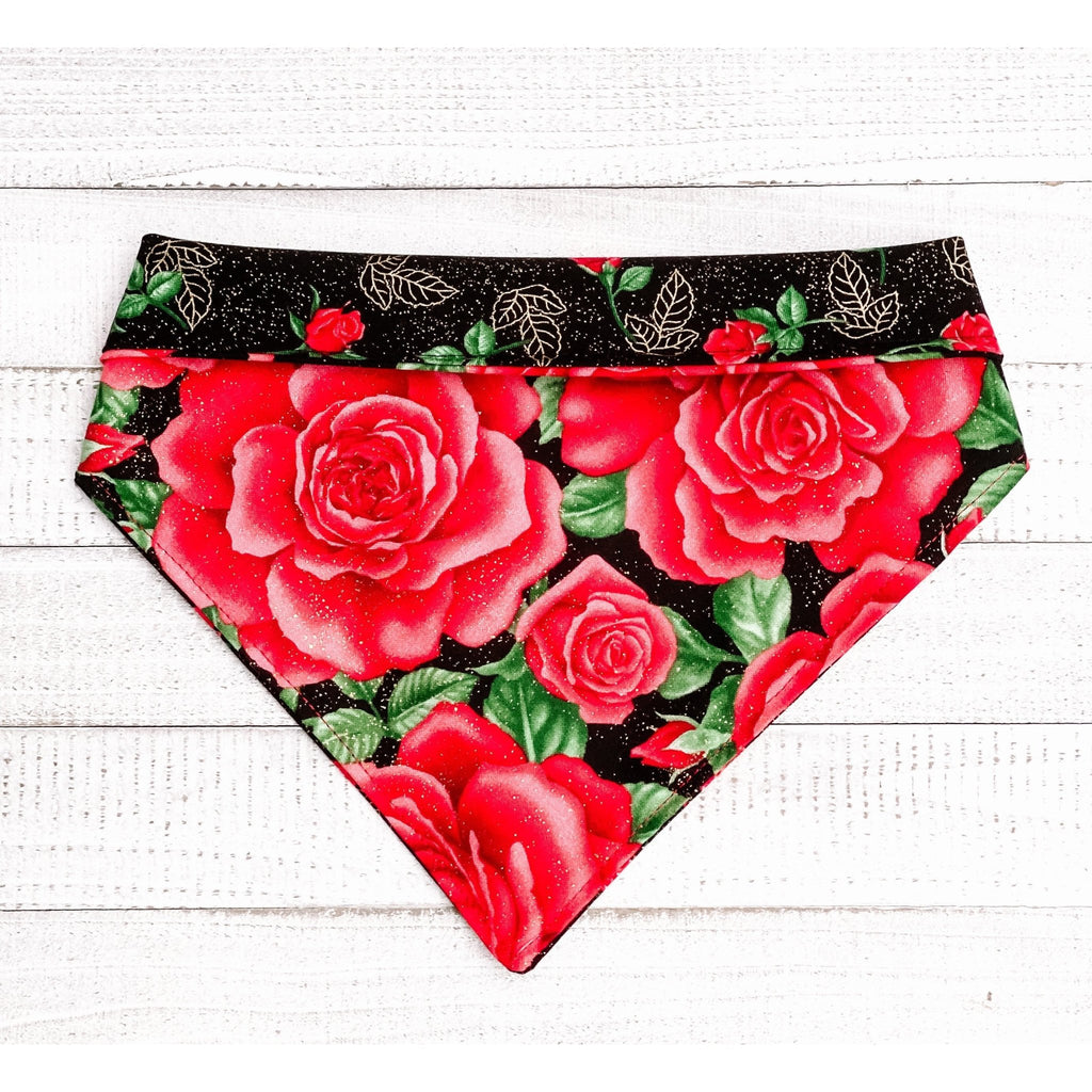 Roses Bandana - Reversible - Jersey Border Collars