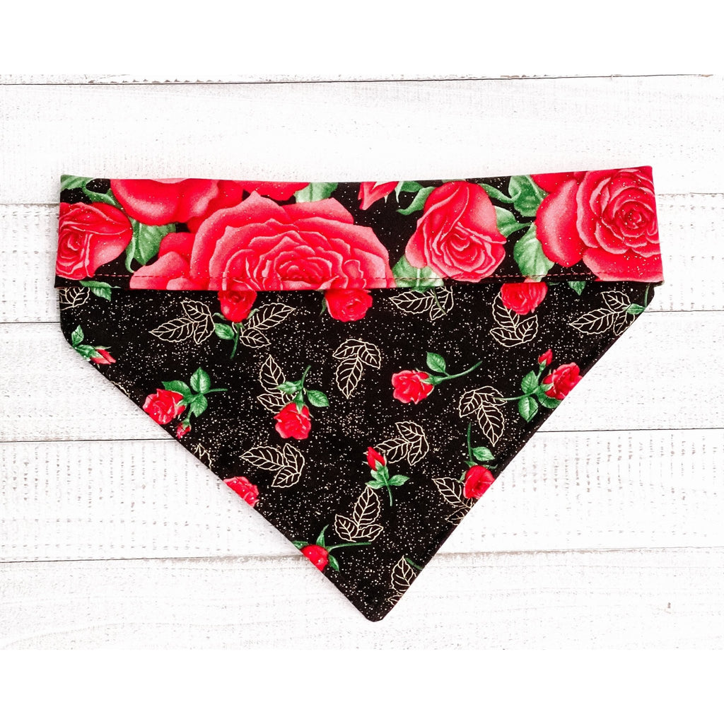 Roses Bandana - Reversible - Jersey Border Collars