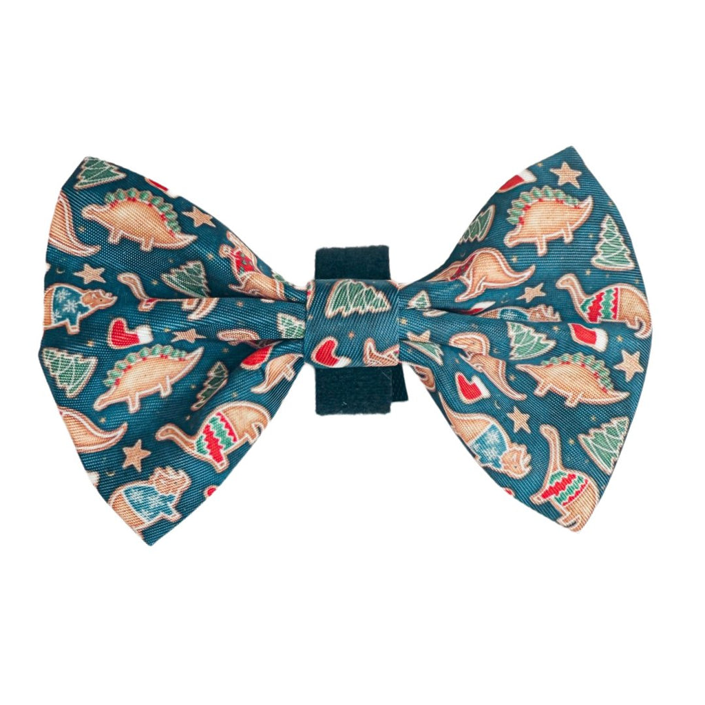 Xmas Dinos Bow Tie - Jersey Border Collars