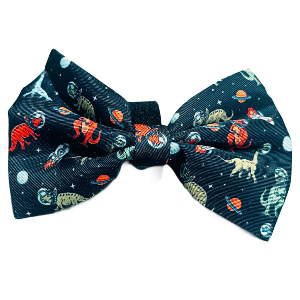 Space Dino Bow Tie - Jersey Border Collars