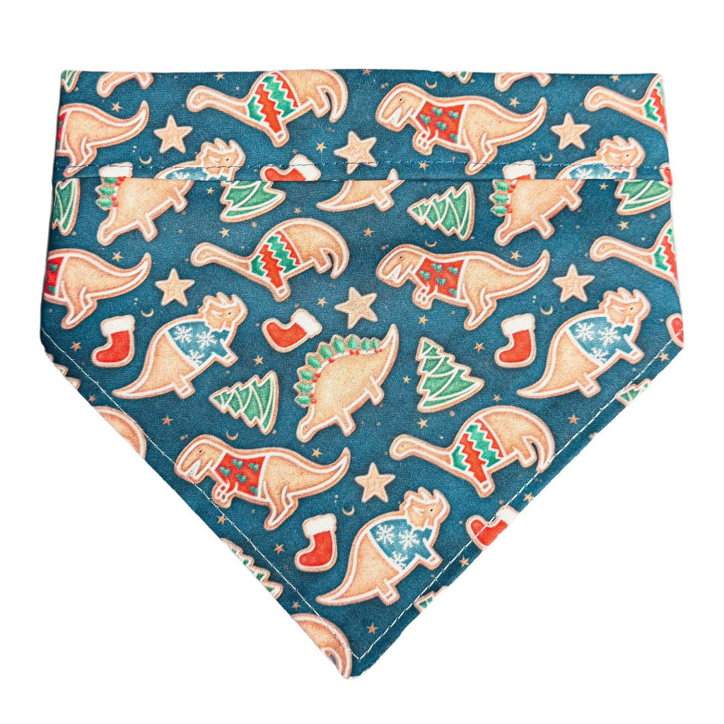 Dino Christmas Cookie Bandana - Jersey Border Collars