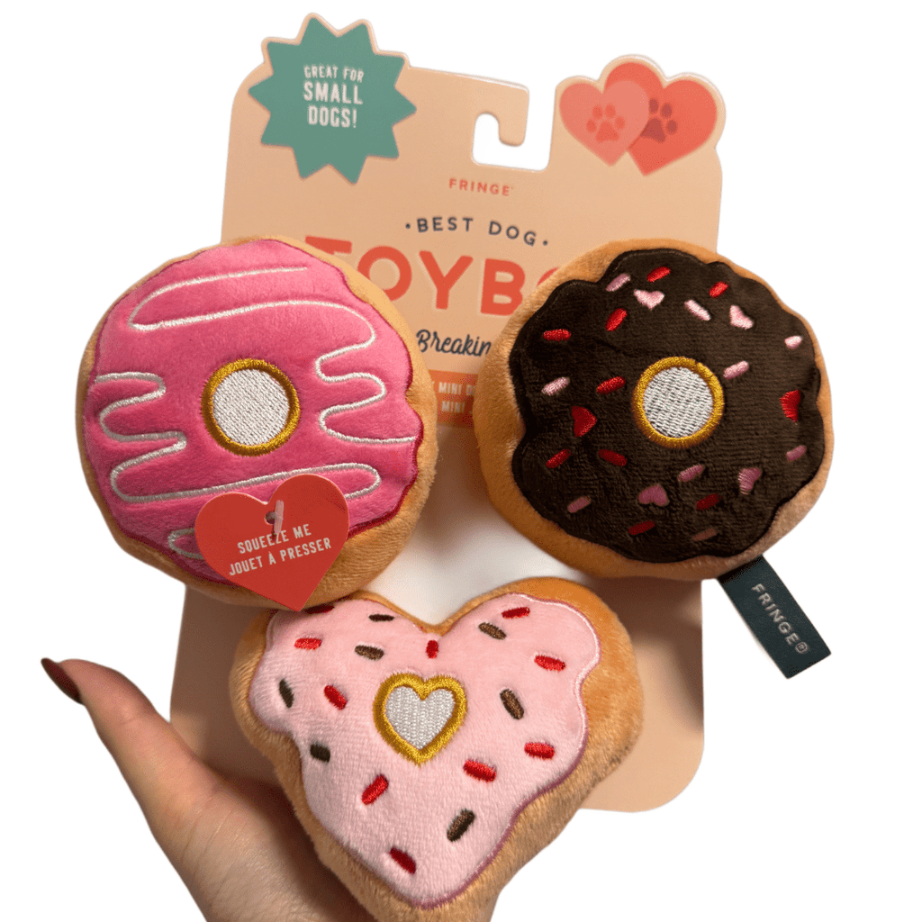 Donut Valentine’s Day Squeaky Dog Toy - Jersey Border Collars