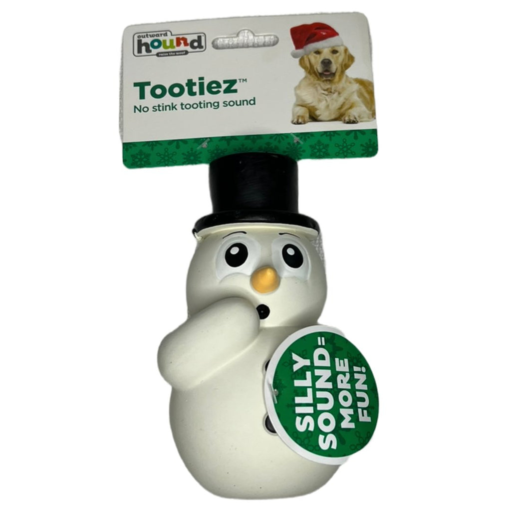 Tootiez Snowman Holiday Latex Rubber Dog Toy - Jersey Border Collars