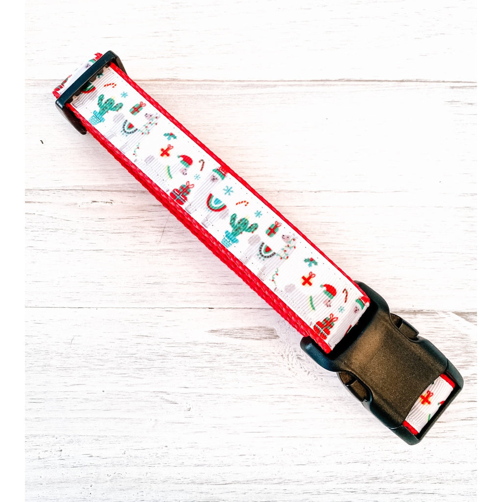 Winter Llama Dog Collar - Jersey Border Collars