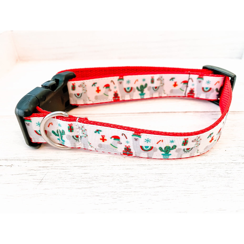 Winter Llama Dog Collar - Jersey Border Collars