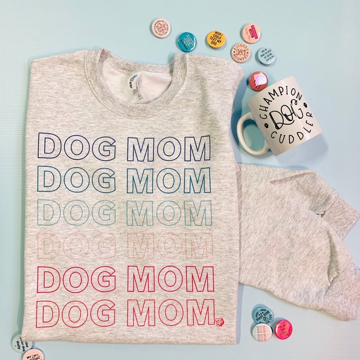 Rainbow Dog Mom Sweatshirt - Jersey Border Collars