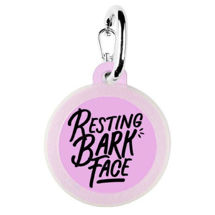 Resting Bark Face Pet Tag - Jersey Border Collars