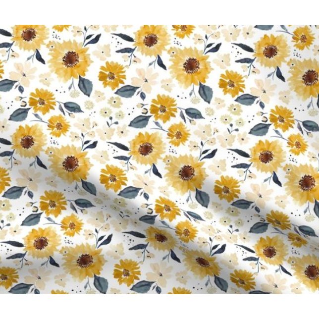 Sunflowers & Cream Bandana - Jersey Border Collars