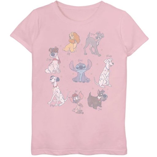 Disney Girls 7 - 16 Franchise Disney Dogs Graphic Tee - Jersey Border Collars