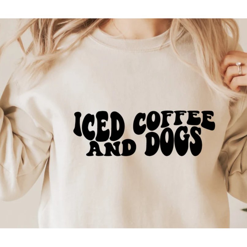 Iced Coffee and Dogs Sweatshirt - Jersey Border Collars