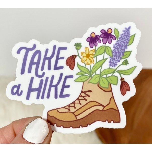 Take A Hike Nature Sticker - Jersey Border Collars