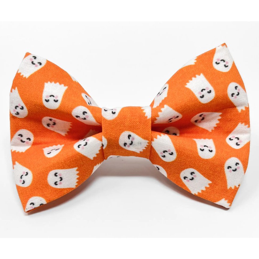 Happy Ghosts Pet Bow Tie for Halloween - Jersey Border Collars