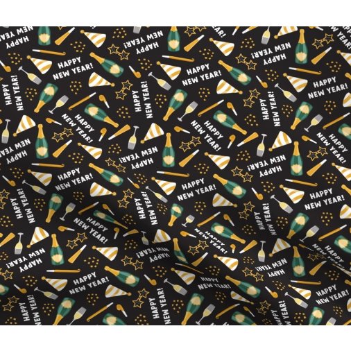 Happy New Year Bandana - Jersey Border Collars