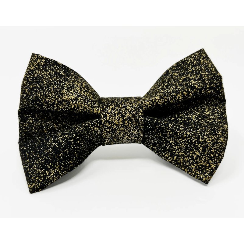 Black and Gold Pet Bow Tie - Jersey Border Collars