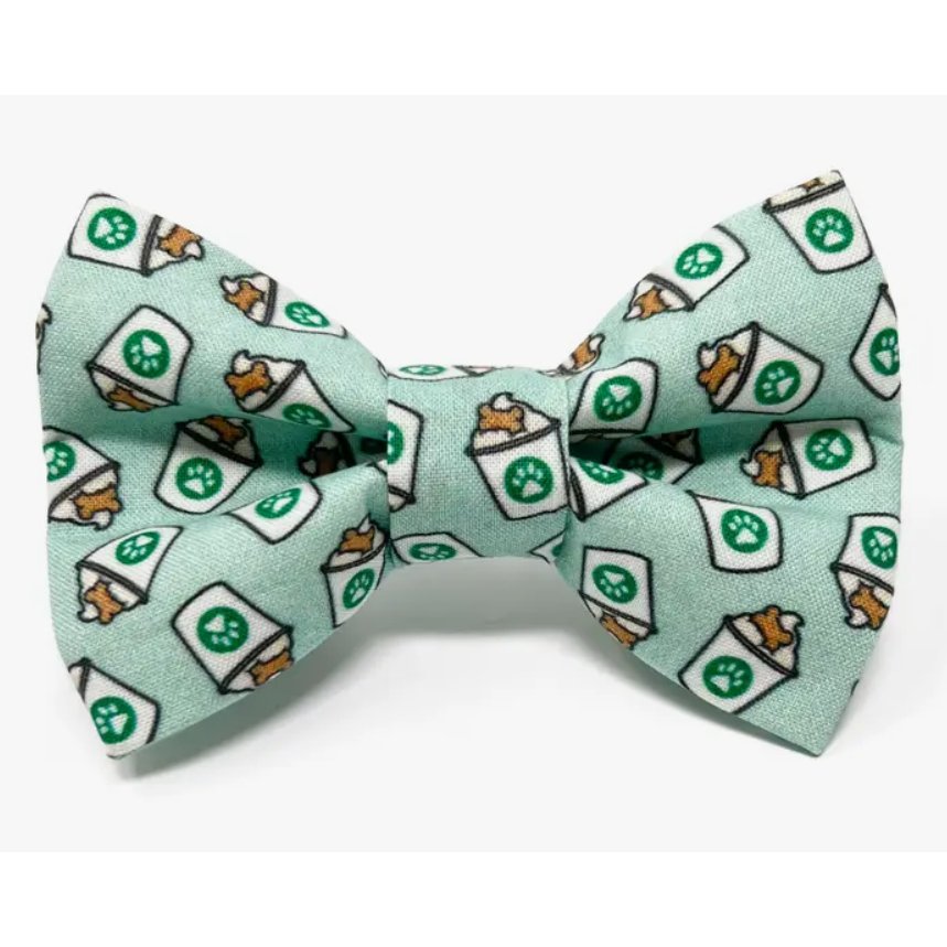 Mint Puppuccino Pet Bow Tie - Jersey Border Collars