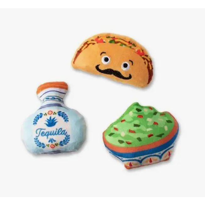 3 Piece Small Dog Toy Set - Taco Tuesday - Jersey Border Collars