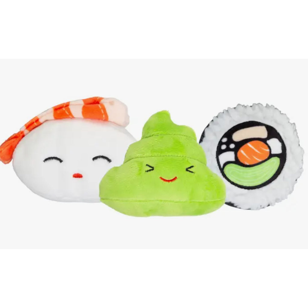 Sushi Bento Pet Toys, Set of 3 - Jersey Border Collars