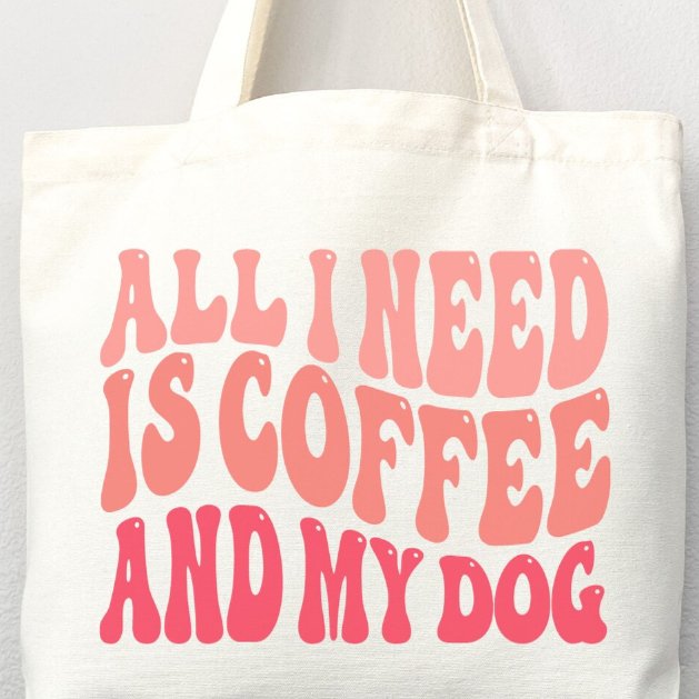 All I Need is Coffee & My Dog Tote Bag - Jersey Border Collars