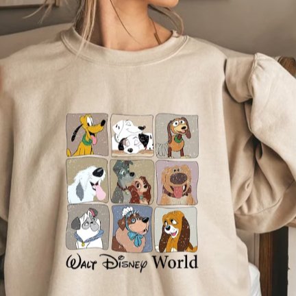 Retro Disney Dog Mom Sweatshirt - Jersey Border Collars