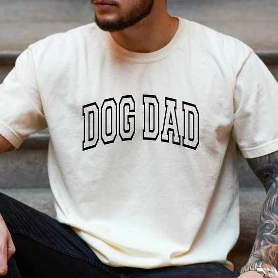 Dog Dad Comfy T-Shirt - Jersey Border Collars