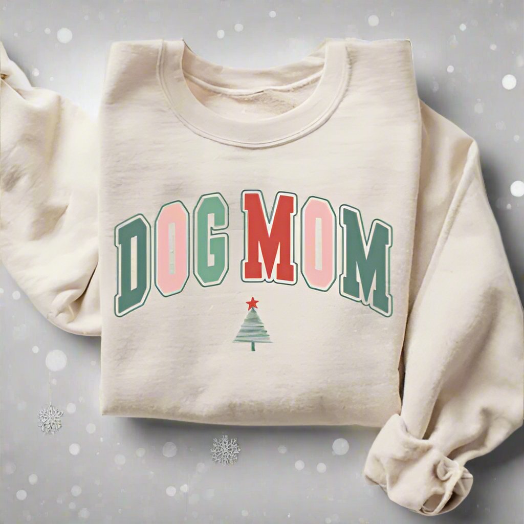 Dog Mom Christmas Sweatshirt - Jersey Border Collars