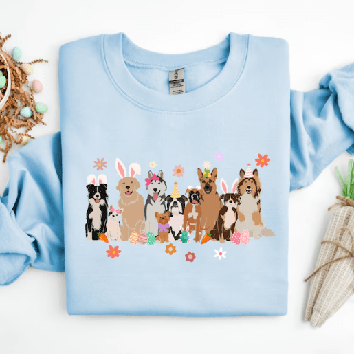 Easter Dog Mom Sweatshirt - Jersey Border Collars