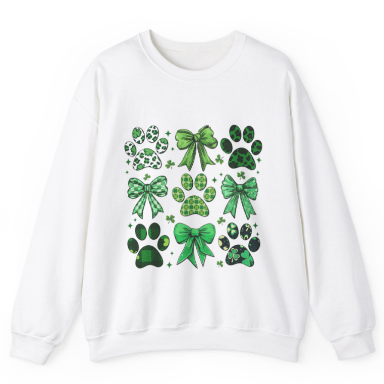 Dog Mama Shamrock Coquette Sweatshirt - Jersey Border Collars