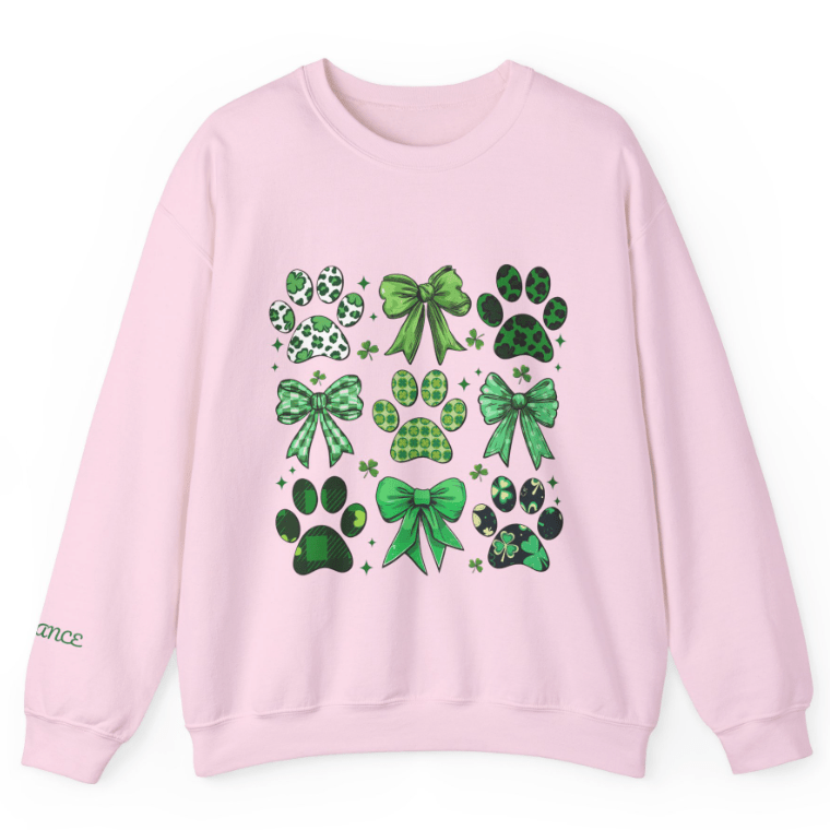 Dog Mama Shamrock Coquette Sweatshirt - Jersey Border Collars