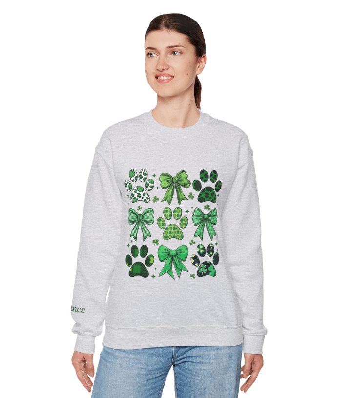 Dog Mama Shamrock Coquette Sweatshirt - Jersey Border Collars