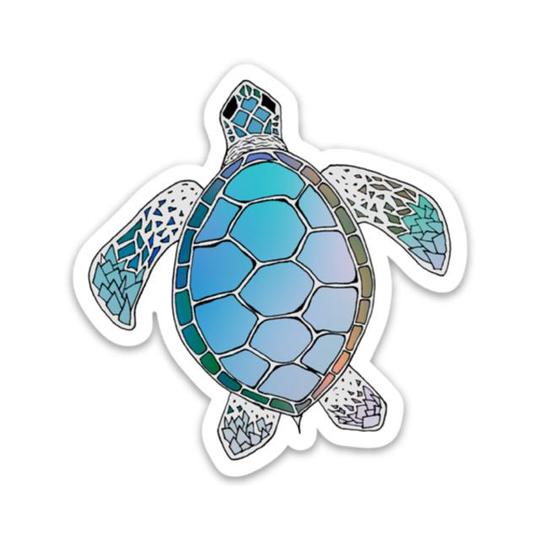 Sea Turtle Sticker - Ocean Sticker - Jersey Border Collars