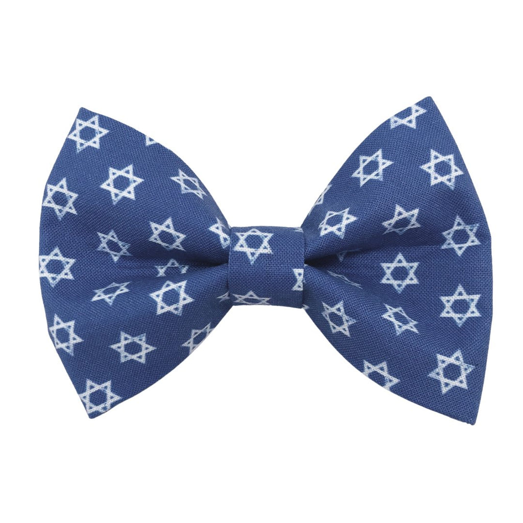 Star of David Pet Bow Tie for Hanukkah - Jersey Border Collars