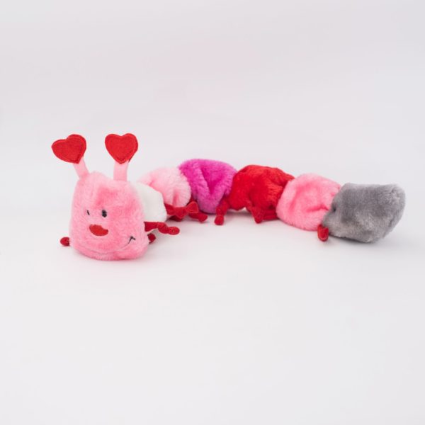 Valentine's Caterpillar - Large with 6 Squeakers - Jersey Border Collars